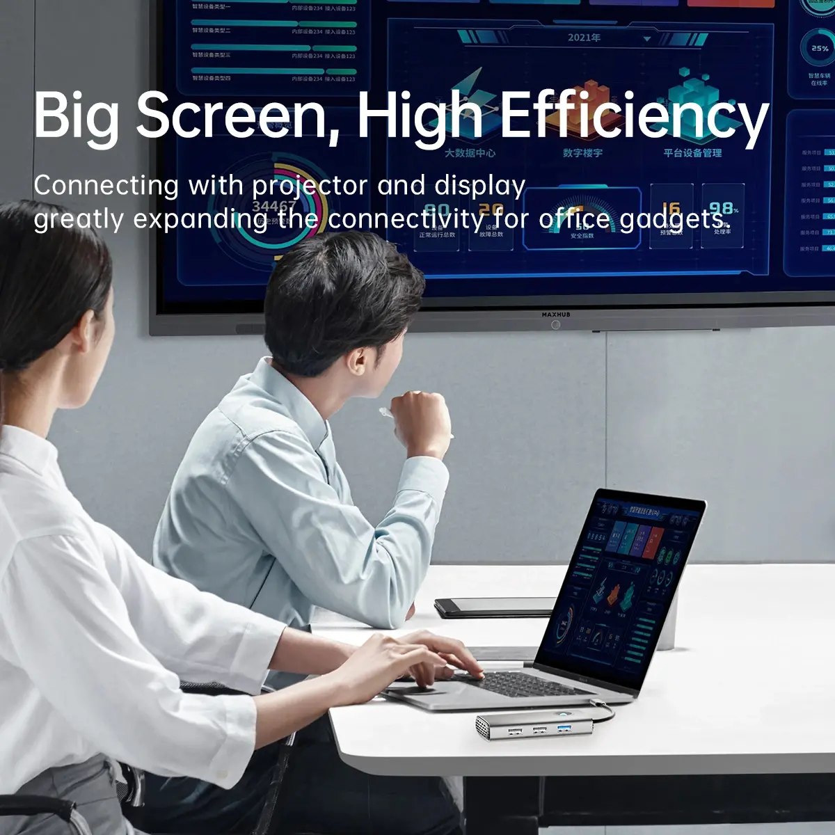 Orico докинг станция Docking Station Type-C - PW11-6PR-GY-EP - HDMI x 1, USB-C x 1, USB3.0 x 3, USB-C PD100W x 1, LAN x 1 (1Gbps) - image 5