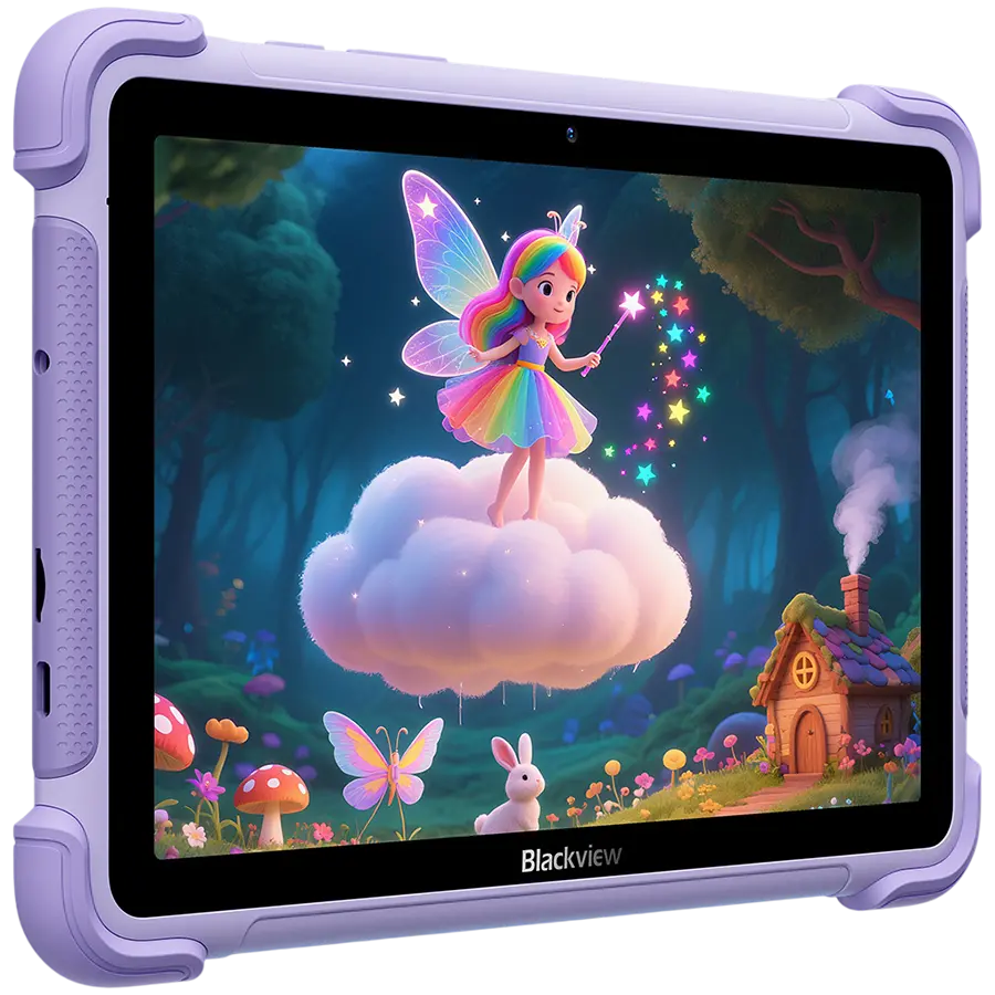 Blackview LINK 1 Kids WiFi 4/64GB 8.68-inch HD IPS 1340x800 60Hz 360nits RK3562 Quad-core 2.0GHz 5+8MP Cam 5000mAh WiFi 6 BT 5.0 Dual Speakers with Smart-K Support Tempered Film Stylus Pen Android 16 Dreamy Purple - image 2