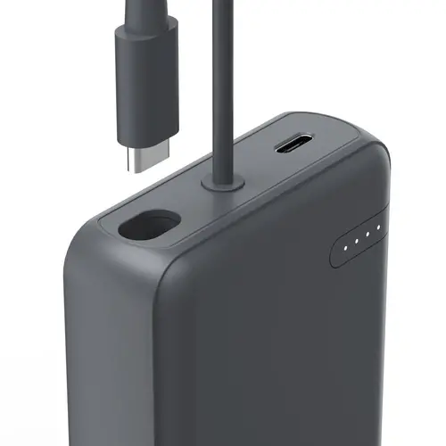 HAMA Външна батерия „Travel“ с кабел, 10000mAh, 2 изхода: 2x USB-C, антрацит - image 3