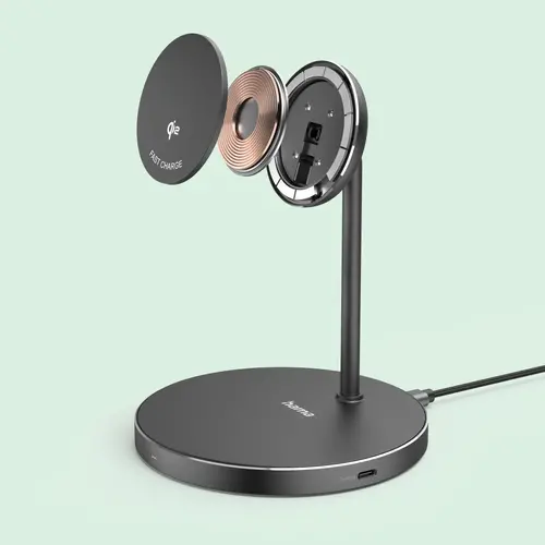 HAMA Безжична зарядна станция Qi2, 15W, черно - image 11