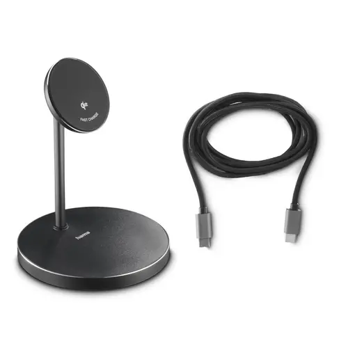 HAMA Безжична зарядна станция Qi2, 15W, черно - image 15