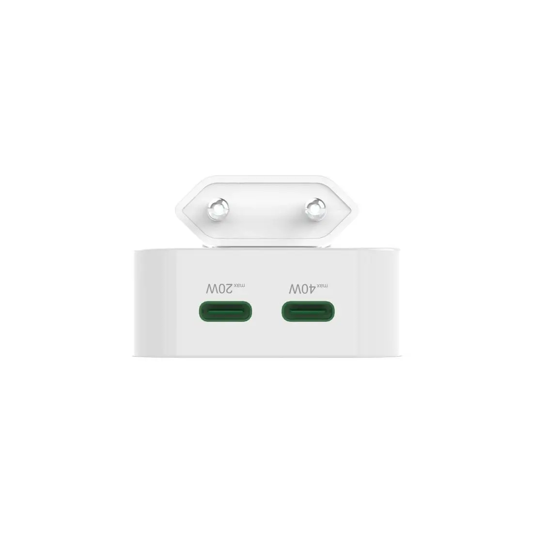 HAMA Бързо мини зарядно GaN, 2 x USB-C, PD, 40 W, сгъващ се адаптер, бял - image 5