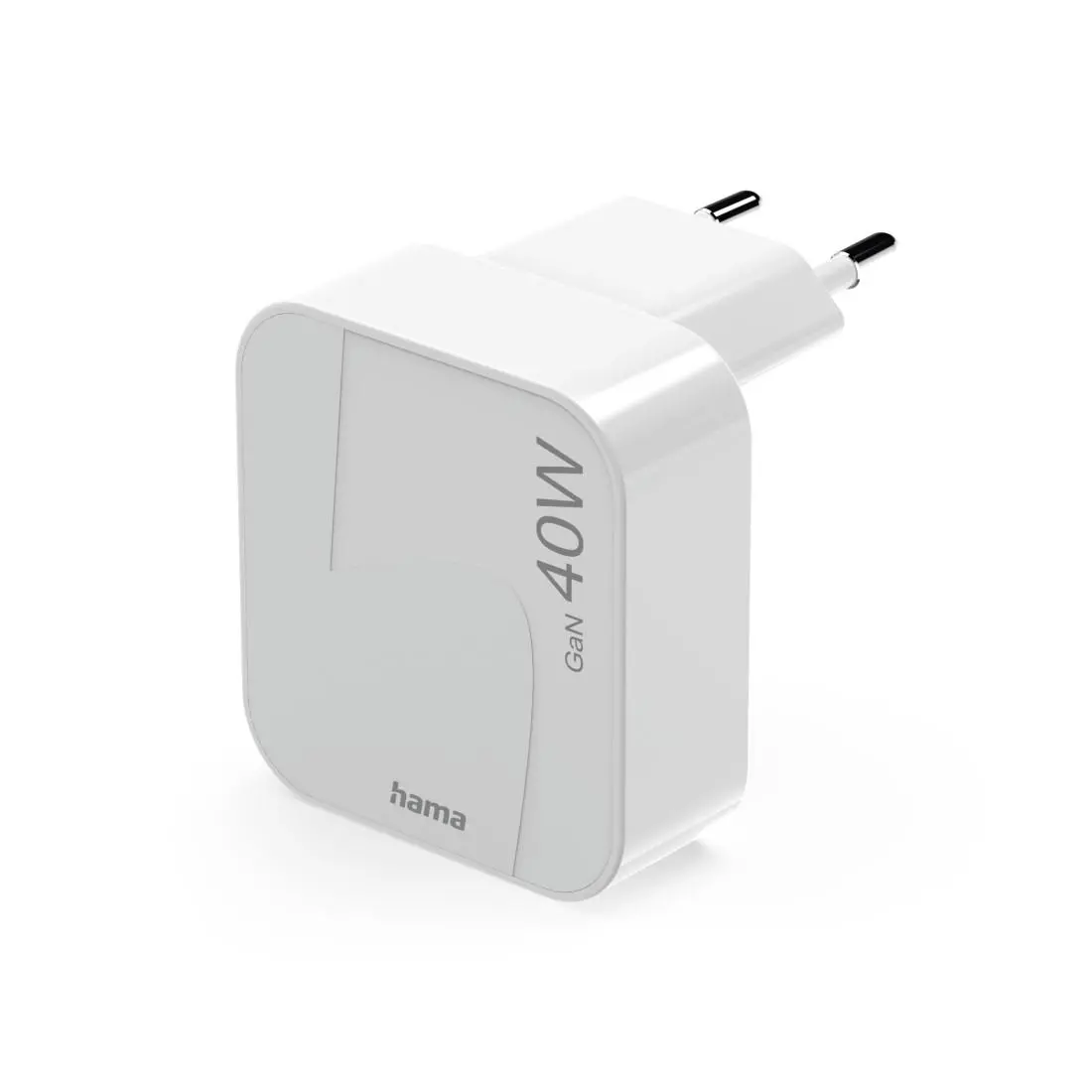 HAMA Бързо мини зарядно GaN, 2 x USB-C, PD, 40 W, сгъващ се адаптер, бял - image 7