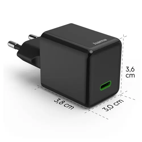 HAMA Бързо мини зарядно GaN, USB-C, PD, 45 W, черно - image 17