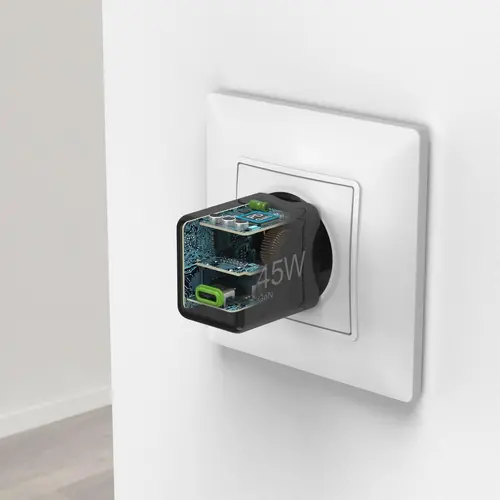 HAMA Бързо мини зарядно GaN, USB-C, PD, 45 W, черно - image 8
