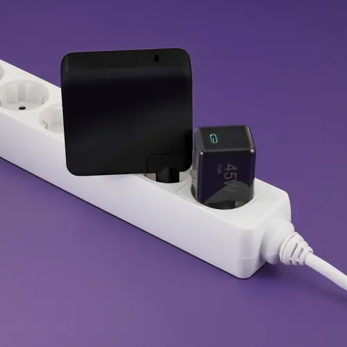 HAMA Бързо мини зарядно GaN, USB-C, PD, 45 W, черно - image 9