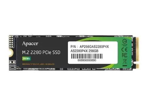 Твърд диск, Apacer AS2280P4X M.2 PCIe Gen3 x4 256GB Твърд диск, Apacer AS2280P4X M.2 PCIe Gen3 x4 256GB