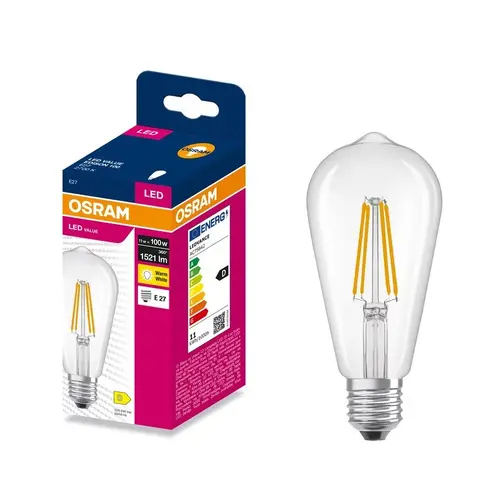 BEC LED VALUE FILAMENT EDISON 1521lm/827 E27 LEDVANCE - 1
