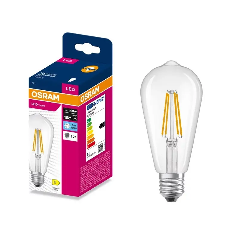 BEC LED VALUE FILAMENT EDISON 1521lm/840 E27 LEDVANCE