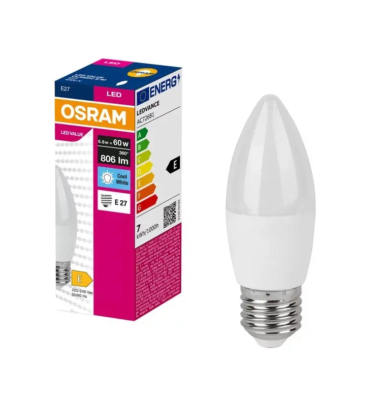 LED ЛАМПА VALUE CLB60 806lm/840 E27 LEDVANCE