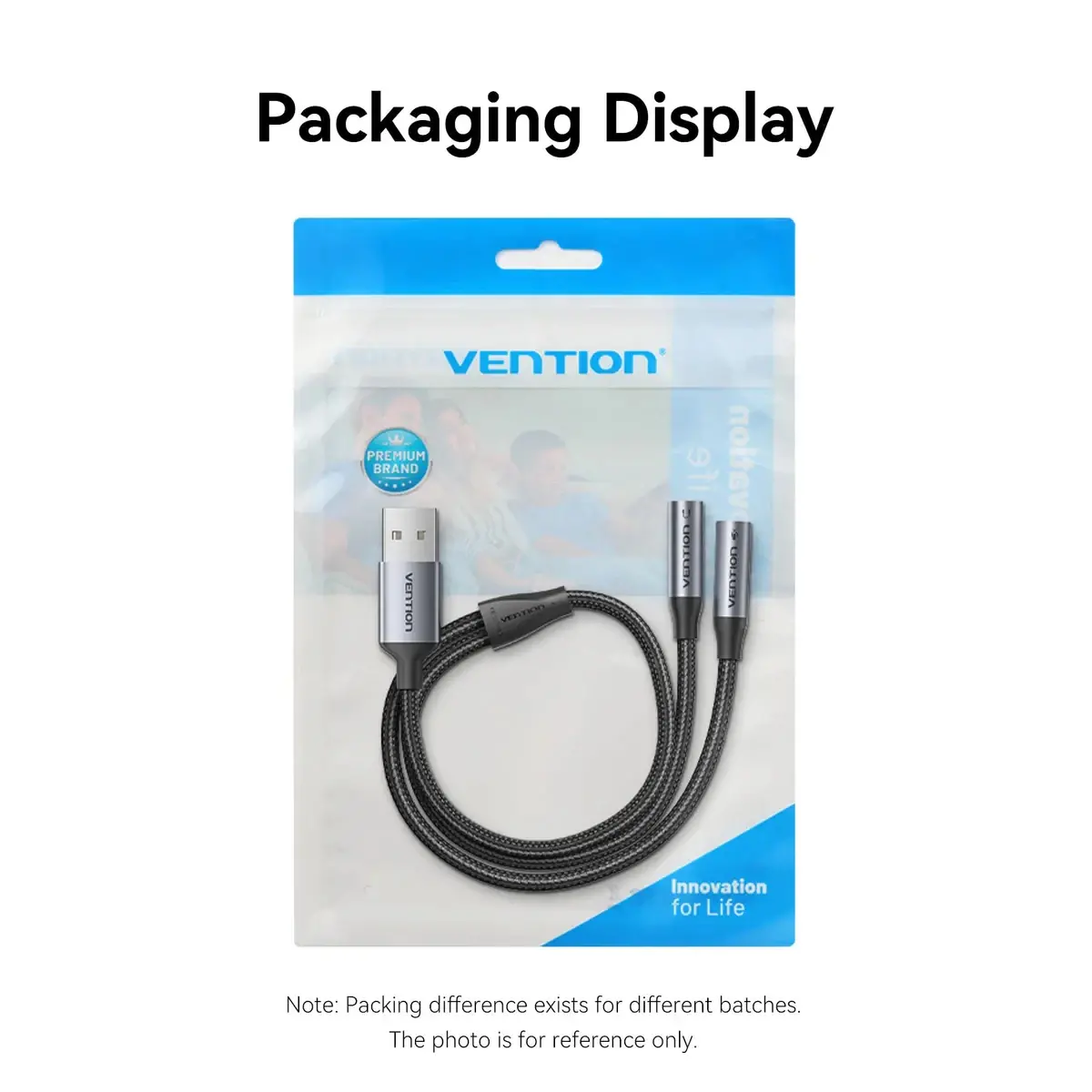 Vention външна звукова карта USB Sound card 2-Port 0.25M Gray - CVHHC - image 10