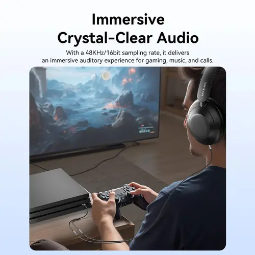 Vention външна звукова карта USB Sound card 2-Port 0.25M Gray - CVHHC - image 3