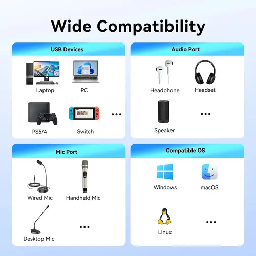 Vention външна звукова карта USB Sound card 2-Port 0.25M Gray - CVHHC - image 7