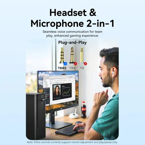 Vention външна звукова карта USB Sound card 1-Port 0.25M Gray - CVFHC - image 2