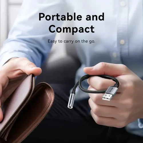 Vention външна звукова карта USB Sound card 1-Port 0.25M Gray - CVFHC - image 6