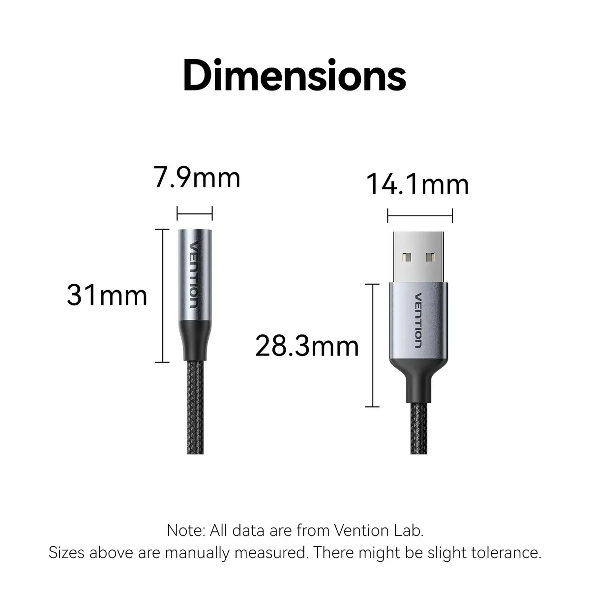 Vention външна звукова карта USB Sound card 1-Port 0.25M Gray - CVFHC - image 9