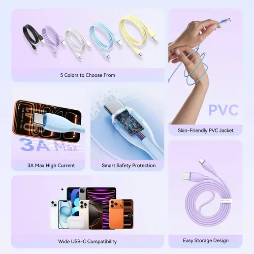 Vention Кабел USB 2.0 A Male to C Male 3A 0.25M Black - CTWBC - image 2