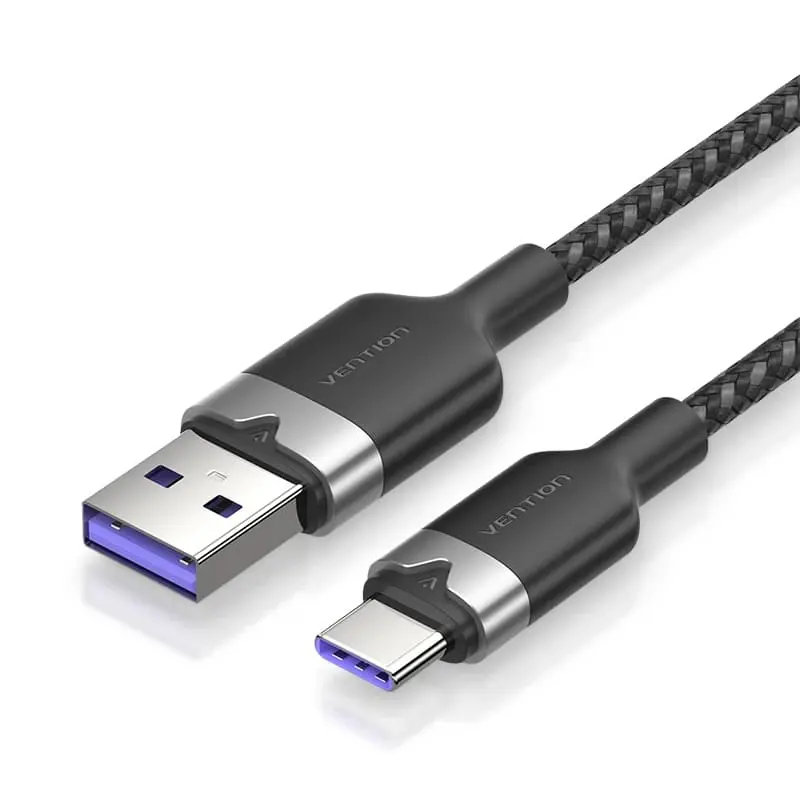 Vention Cablu USB 2.0 A tată la C tată 1.0M negru 6A încărcare rapidă - CTOBF