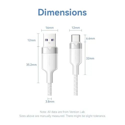Vention Cablu USB 2.0 A tată la C tată 1.0M negru 6A încărcare rapidă - CTOBF - 2