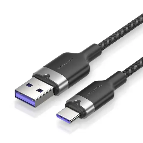 Vention Καλώδιο USB 2.0 A αρσενικό σε C αρσενικό 1.0M μαύρο 6A γρήγορη φόρτιση - CTOBF - 1