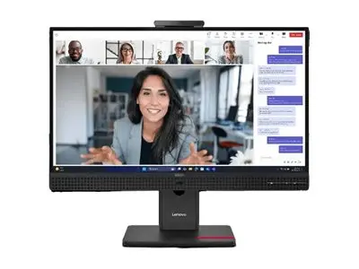 Монитор, Lenovo ThinkVision T27QD-4v 27", IPS, WLED, 2560x1440, 16:9, 4ms, 48Hz - 120Hz, 350 cd/m2, 1500:1, webcam (5MP, IR+RGB), Microphone, Speakers 5Wx2, HDMI, DP, USB hub, RJ45, Tilt, Swivel, Pivot, Height Adjust Stand