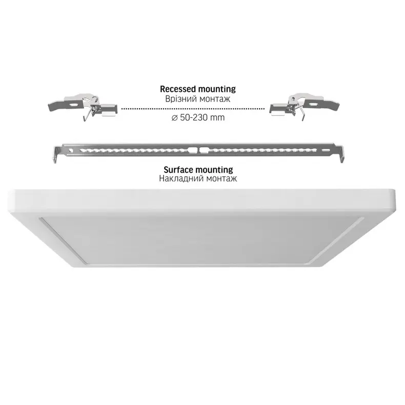 КВАДРАТЕН LED ПЛАФОН VL-DL6S-24CW 3K/4K/6.5K 3CCT VIDEX - БЯЛ - image 4