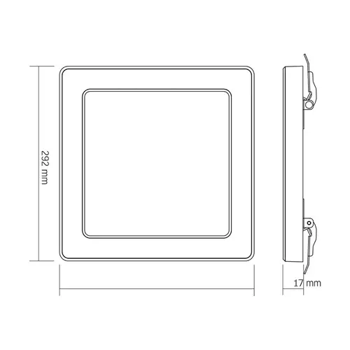 КВАДРАТЕН LED ПЛАФОН VL-DL6S-24CW 3K/4K/6.5K 3CCT VIDEX  - БЯЛ - image 5