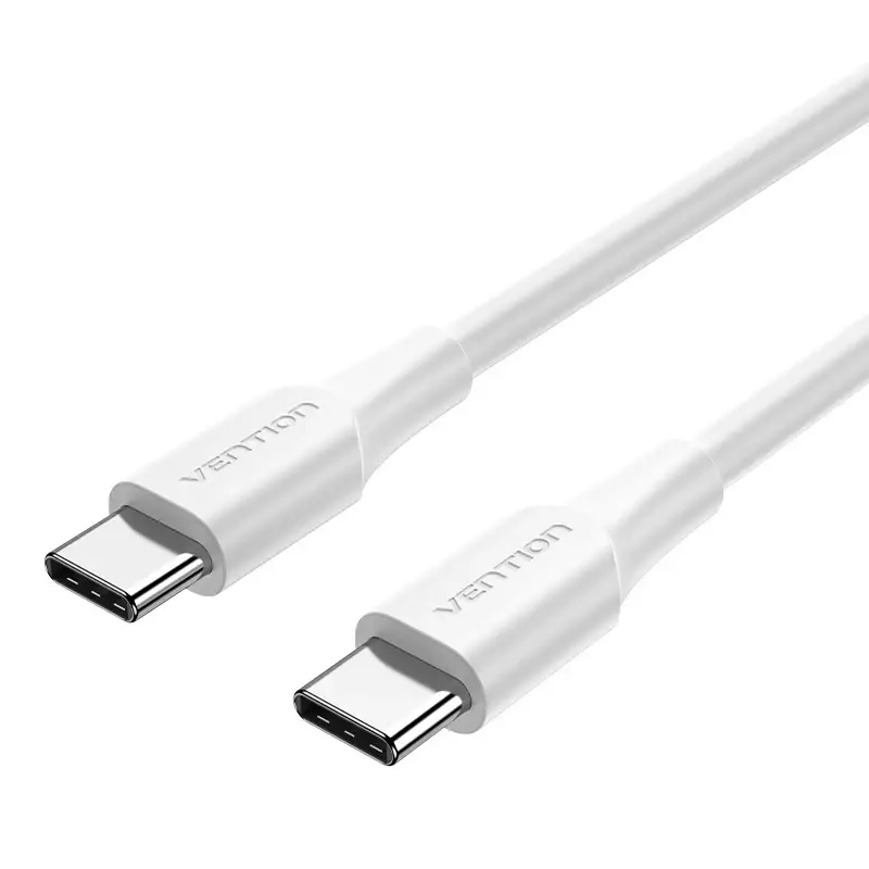 Vention Καλώδιο USB 2.0 Type-C σε Type-C - 1M Λευκό 3A Fast Charge - TAXWF