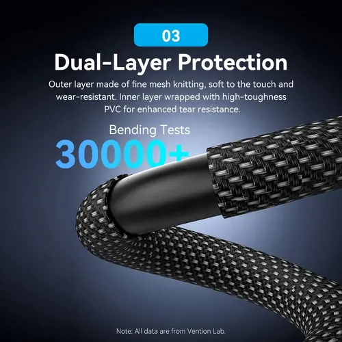 Vention Кабел Cable - Display Port v2.1 DP M / M Black 16K@60Hz, 3M - HGBHI - image 6