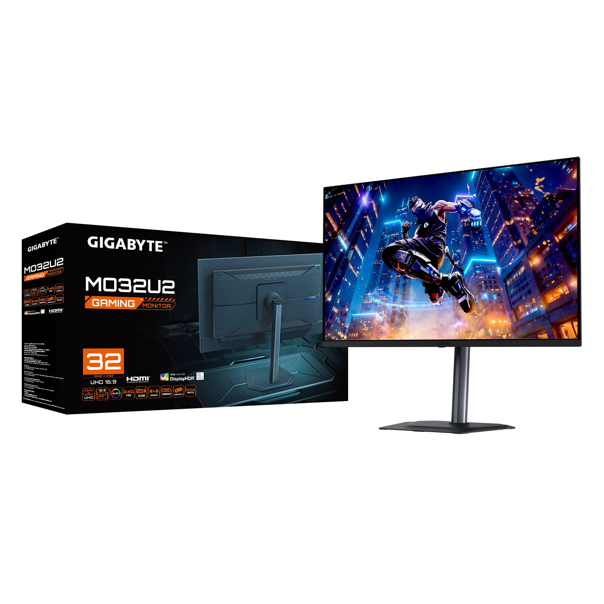 Гейминг монитор GIGABYTE MO32U2 - 31.5" QD-OLED 4K UHD, 240Hz, 0.03ms - image 6
