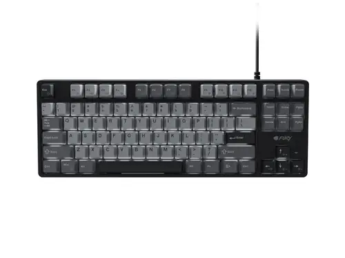 Tastatură, Fury Gaming Keyboard Kanabo K2, US layout, iluminare albă, mecanică, negru-gri - 1