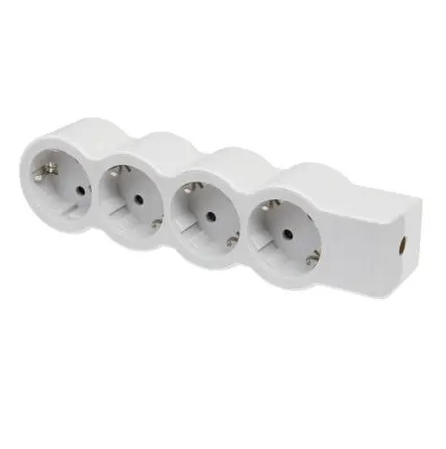 PRELUNGITOR FĂRĂ CABLU 4x SCHUKO LEGRAND - ALB/GRI