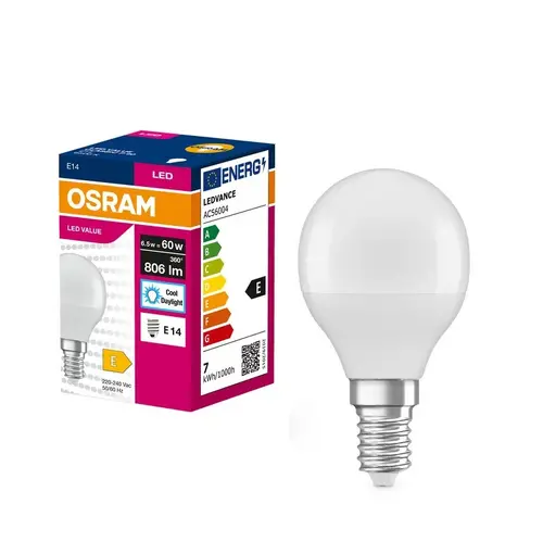 LED ЛАМПА VALUE CLP60 806lm/865 E14 LEDVANCE