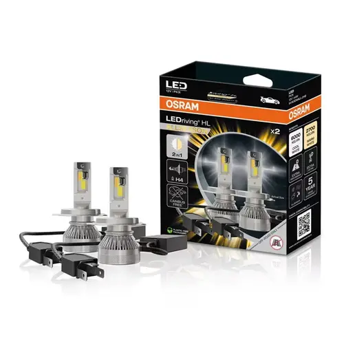 АВТОМОБИЛНИ LED ЛАМПИ 64193DWALL H4 LED 45/45W12V P43T BOX OSRAM