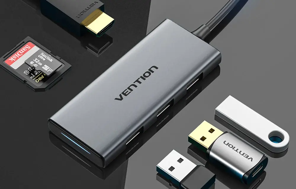 Vention docking station Type-C - TOOHB - HDMI x 1, USB3.0 x 3, SD/TF - image 4