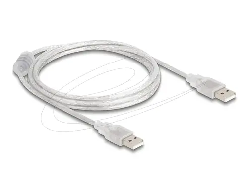 Cablu Delock USB-A tată - USB-A tată 1.5 m, transparent - 1