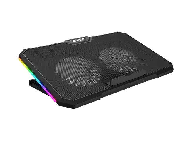 Стойка, Fury Gunbai G3 Laptop Cooling Pad 14.1-17.3" 2 fans, RGB LED Light, 2 USB