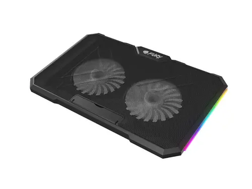 Stand, Fury Gunbai G3 Laptop Cooling Pad 14.1-17.3" 2 ventilatoare, lumină RGB LED, 2 USB - 2