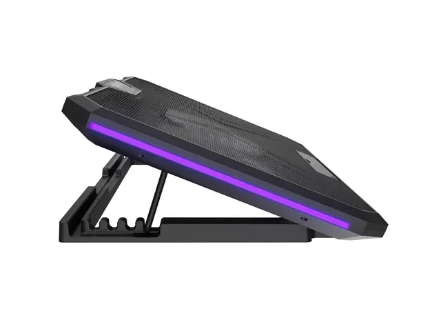 Stand, Fury Gunbai G3 Laptop Cooling Pad 14.1-17.3" 2 ventilatoare, lumină RGB LED, 2 USB - image 4