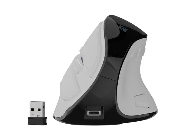 Мишка, Natec Euphonie Vertical Mouse PRO Wireless BT 5.0, 4000DPI Silent, Programmable, White - image 8