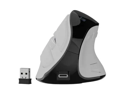 Mouse, Natec Euphonie Vertical Mouse PRO Wireless BT 5.0, 4000DPI Silent, Programmable, alb - 9