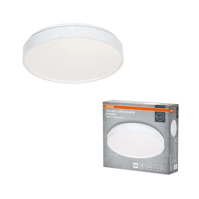КРЪГЪЛ LED ПЛАФОН С ГЛАСОВ СЕНЗОР CEILING LUXO SEN 18W 840 IP20 WTEUEOSRAM LEDVANCE