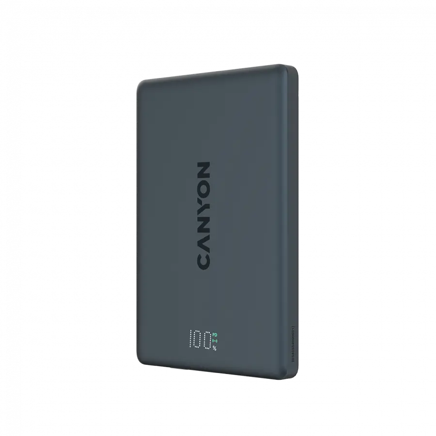 CANYON magnetic power bank OnPower 500 PD20W 5000mAh Aluminium Interstellar Black - image 1