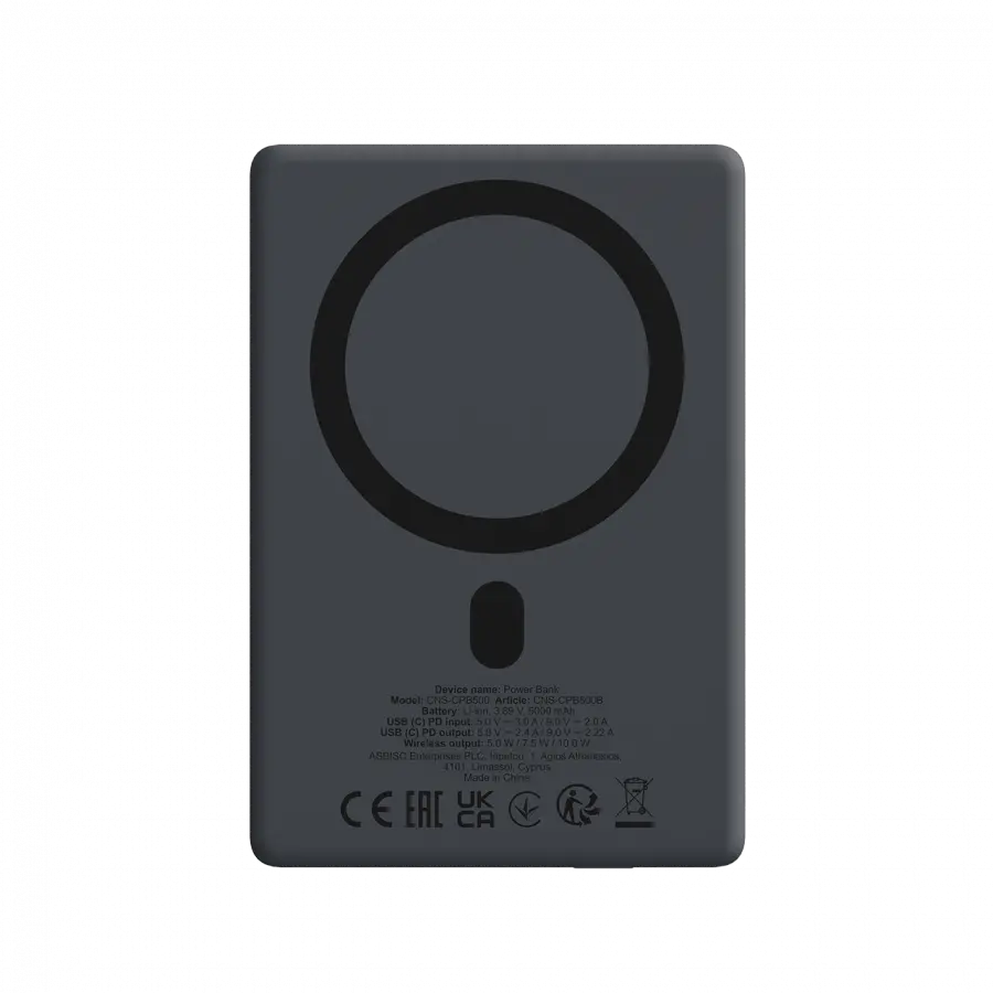CANYON magnetic power bank OnPower 500 PD20W 5000mAh Aluminium Interstellar Black - image 4
