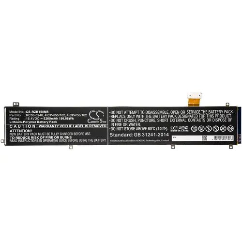 Батерия за лаптоп RAZER BLADE 2070, Blade 15, RZ09-02386E91 RC30-0248 LiPo 15.4V 5200 mAh Cameron Sino Батерия за лаптоп RAZER BLADE 2070, Blade 15, RZ09-02386E91 RC30-0248 LiPo 15.4V 5200 mAh Cameron Sino