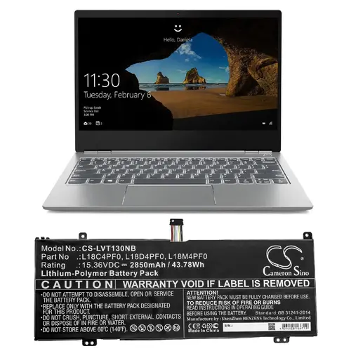 Μπαταρία laptop LENOVO ThinkBook 13S-20R9005GSB, ThinkBook 14s-0RS002CAU L18C4PF0 15.36V 2850 mAh CAMERON SINO - 4