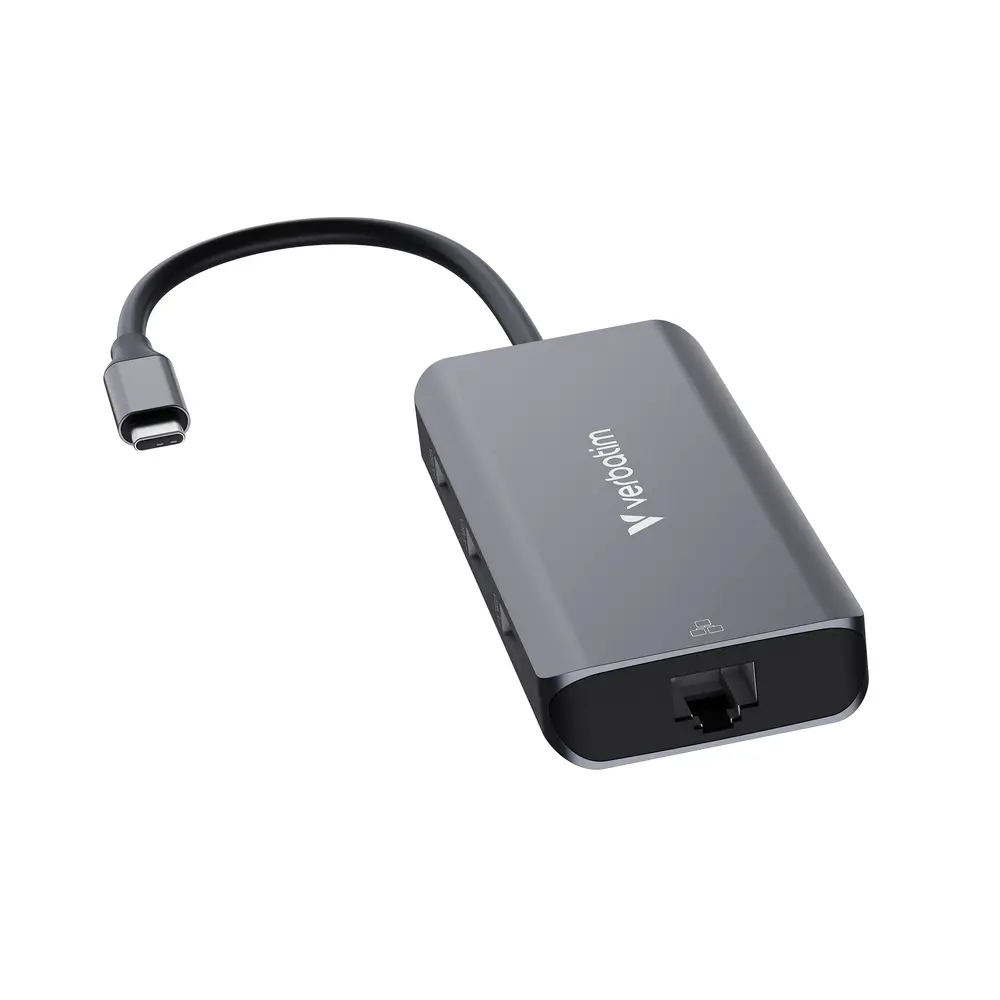 USB хъб, Verbatim USB-C Essentials Multiport Hub 6 Port with RJ45 - image 1