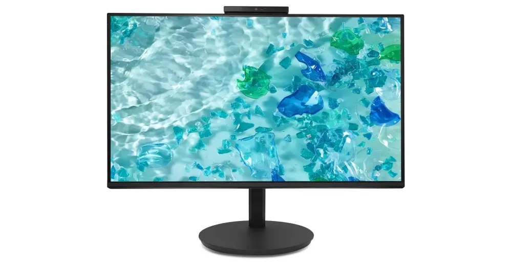 Монитор, Acer Vero CB242YD6bmiprcx, 23.8'' FHD (1920x1080), IPS, 120Hz, 100M:1, 250nits, 4ms (GTG)/1ms(VRB), AdaptiveSync, VGA, HDMI, DP, Audio In/Out, ZeroFrame, Speakers, Adj.WebCam 5M/Mic array, Energy Class B, TCO, Black, 3Y