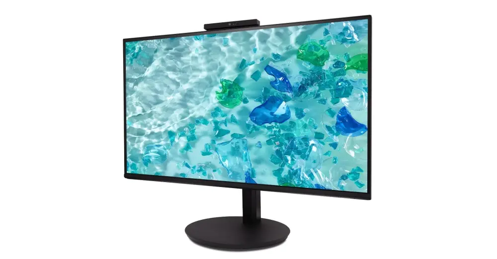 Монитор, Acer Vero CB242YD6bmiprcx, 23.8'' FHD (1920x1080), IPS, 120Hz, 100M:1, 250nits, 4ms (GTG)/1ms(VRB), AdaptiveSync, VGA, HDMI, DP, Audio In/Out, ZeroFrame, Speakers, Adj.WebCam 5M/Mic array, Energy Class B, TCO, Black, 3Y - image 2