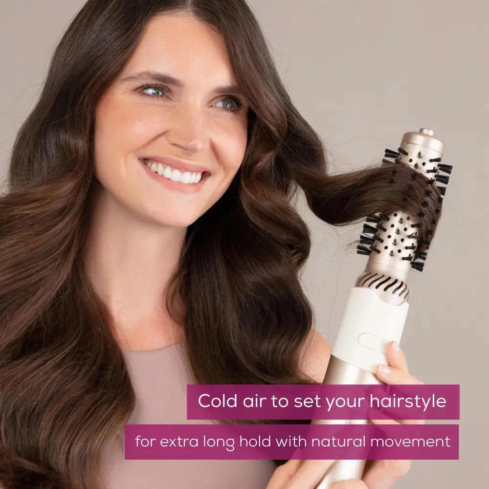 Електрическа четка за коса, Beurer HT 85 Rotaiting hot air brush, ionic function, caremic coating, 2 interchangeable attachments: Heated brush and curling brush, 2 heat settings & cold air setting - image 4